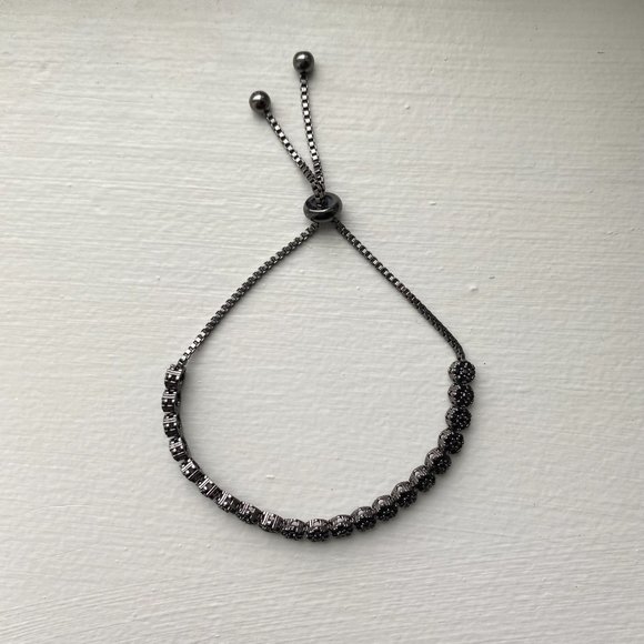 New Express Matching Black Studded Choker Necklace & Black Studded Bracelet - Picture 4 of 6